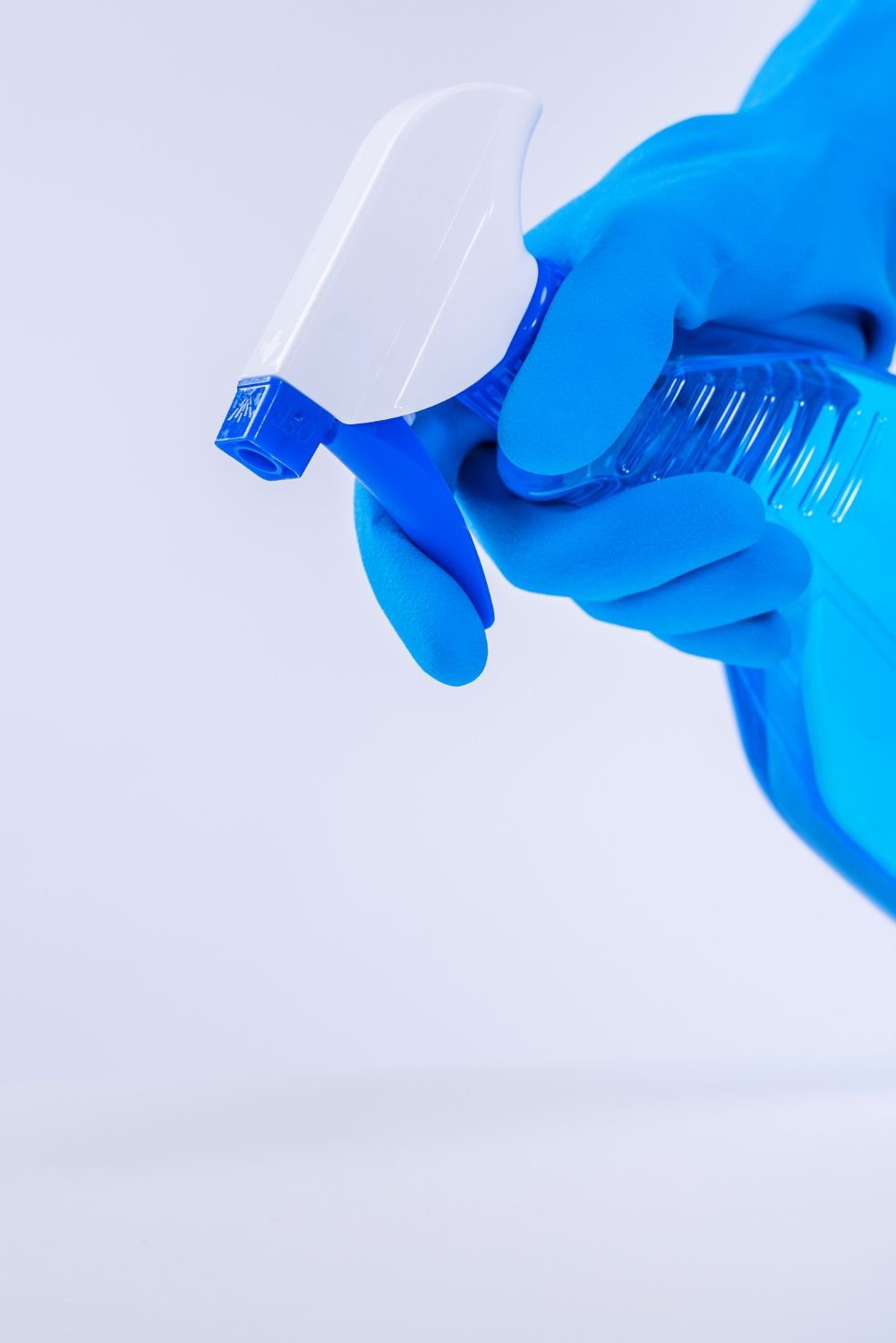 Gabriel's Cleaning team member sanitizing a dental office surface in Fresno